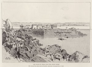 Het Eiland Philae vanaf de Libische Kust door Charles Auguste Loye